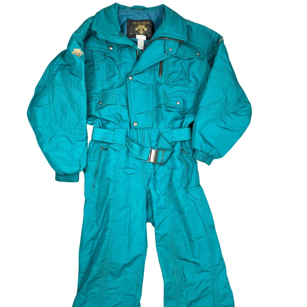 Vintage Descente Ski Suit Mens XLarge Teal Insulated Snow Retro 80s‎ D5-8219
